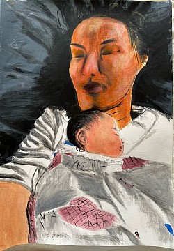 Peace February 2024 80x60cm acrylic on canvas