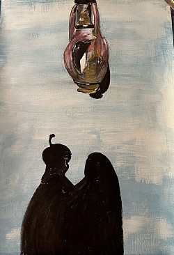 Reservoir of time November 2023 80x60cm acrylic on canvas