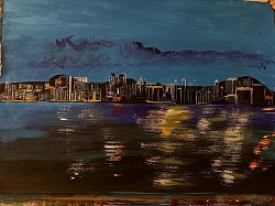 Victoria Harbour 60x40cm acrylic on canvas