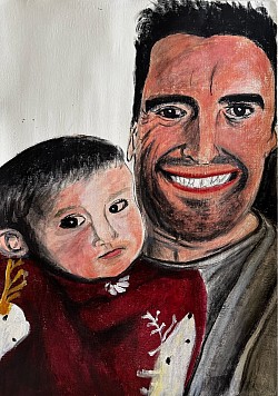 Xmas Morning December 2023 60x40cm acrylic on canvas