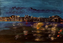 Victoria Harbour April 2024 Acrylic on Canvas 40x60cm
