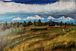 Ricefield Canggue July 2024 Acrylic on Canvas 40x60cm