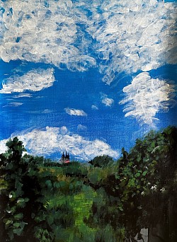 Entrance July 2024 Acrylic on Canvas 40x60cm