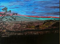 Florence Winter morning August 2024 Acrylic on Canvas 60x80cm