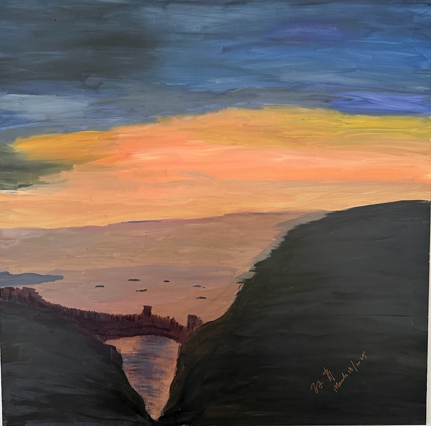 Victoria Harbour 2025 Acrylic on Canvas 150x150cm